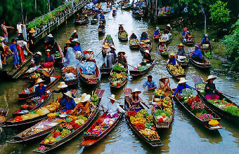 Marche Flottant Bangkok Thailande
